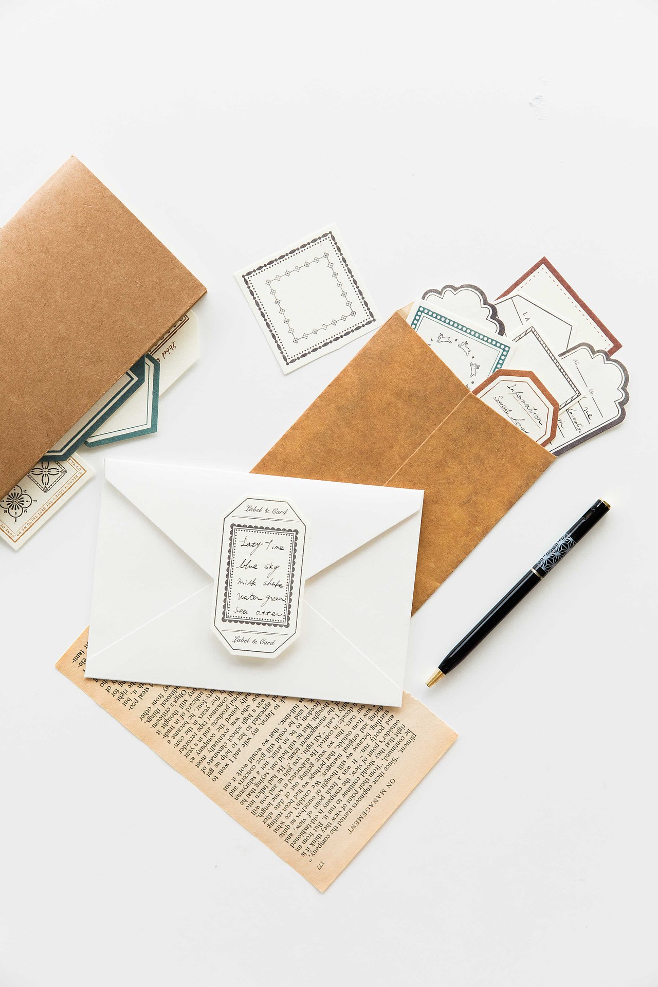 复古风一纸便签