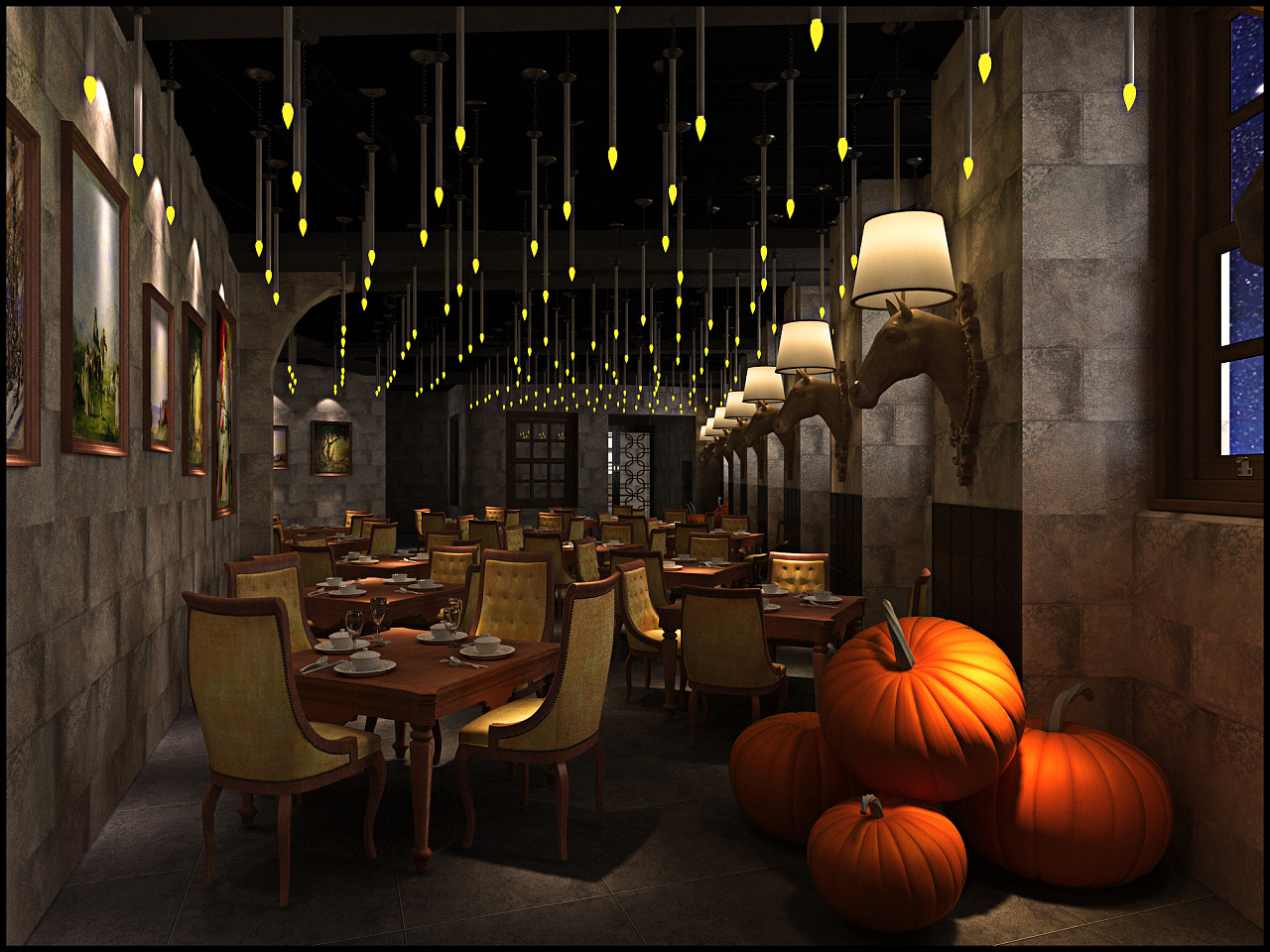 哈利波特的餐厅幻想|空间|室内设计|黯然销魂hao - 原创作品 - 站酷 (ZCOOL)