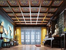 防古吊顶 pu古建筑吊顶