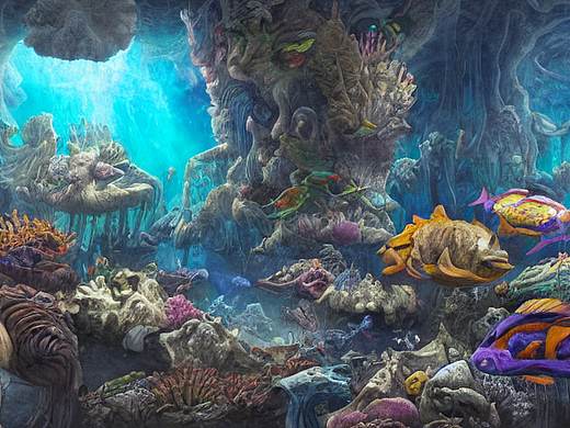 ai创作实验室#深海世界海底奇幻的海底之旅