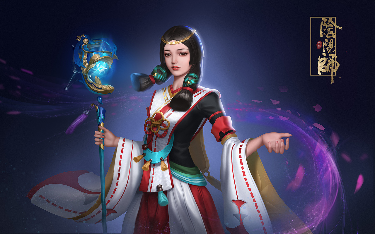 阴阳师《八百比丘尼》（图ZMjY1NzgxMzgw） - 游戏原画 - 站酷设计师上河a原创素材 - 站酷ZCOOL