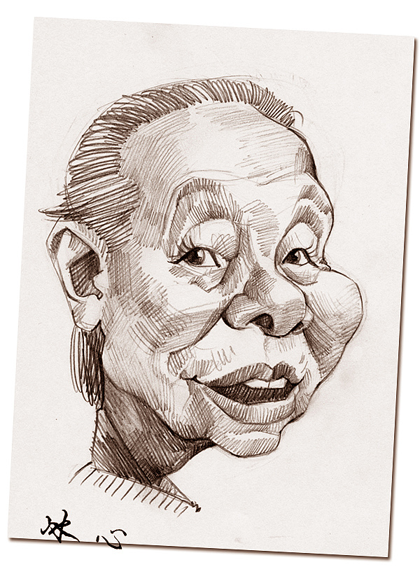 素描肖像漫画 文人漫像 大叔漫画似颜绘 肖像漫画培训