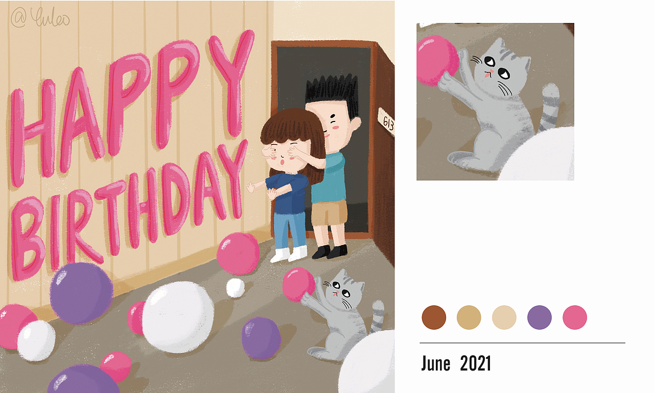2021插画日历（图ZMjU5MDA0NjI0） - 创作习作 - 站酷设计师YUKO酱呀_原创素材 - 站酷ZCOOL