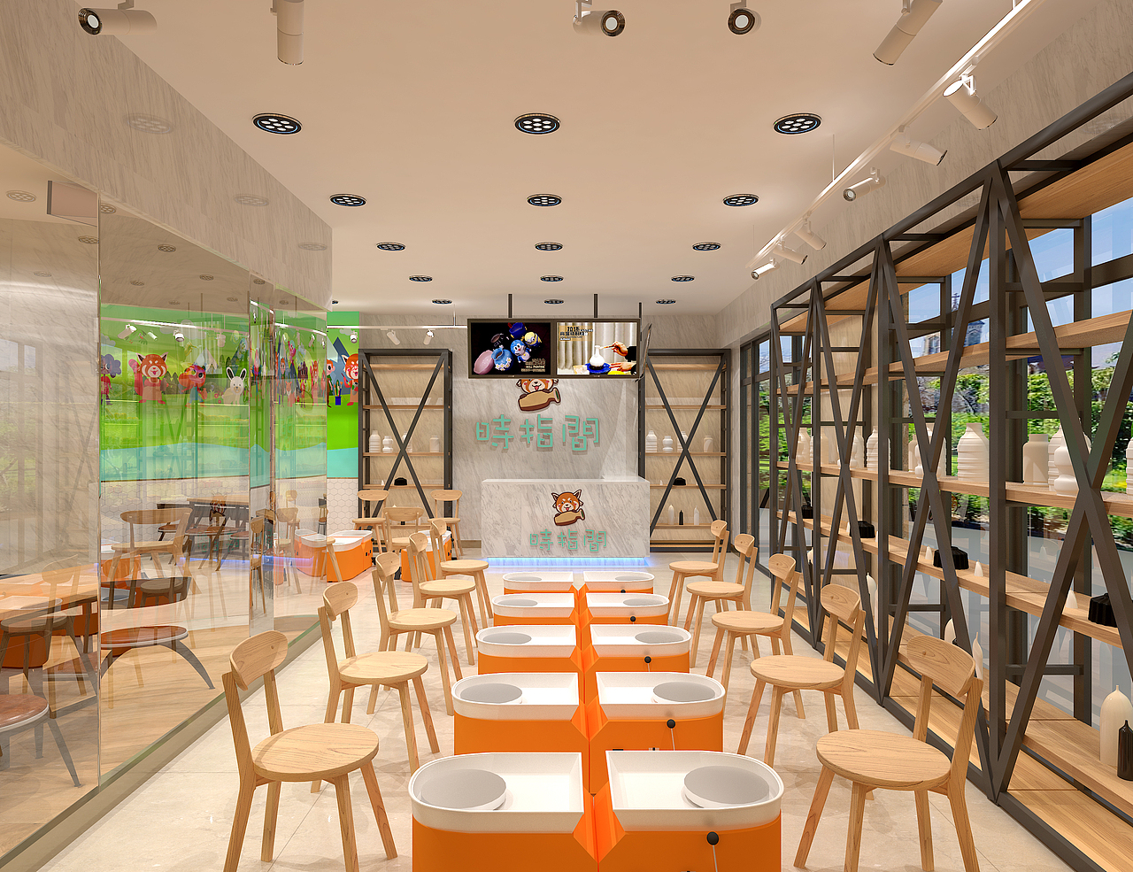 开陶艺店 时指间动漫主题手工陶艺馆