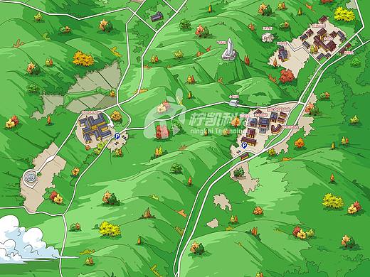 灵隐寺手绘地图