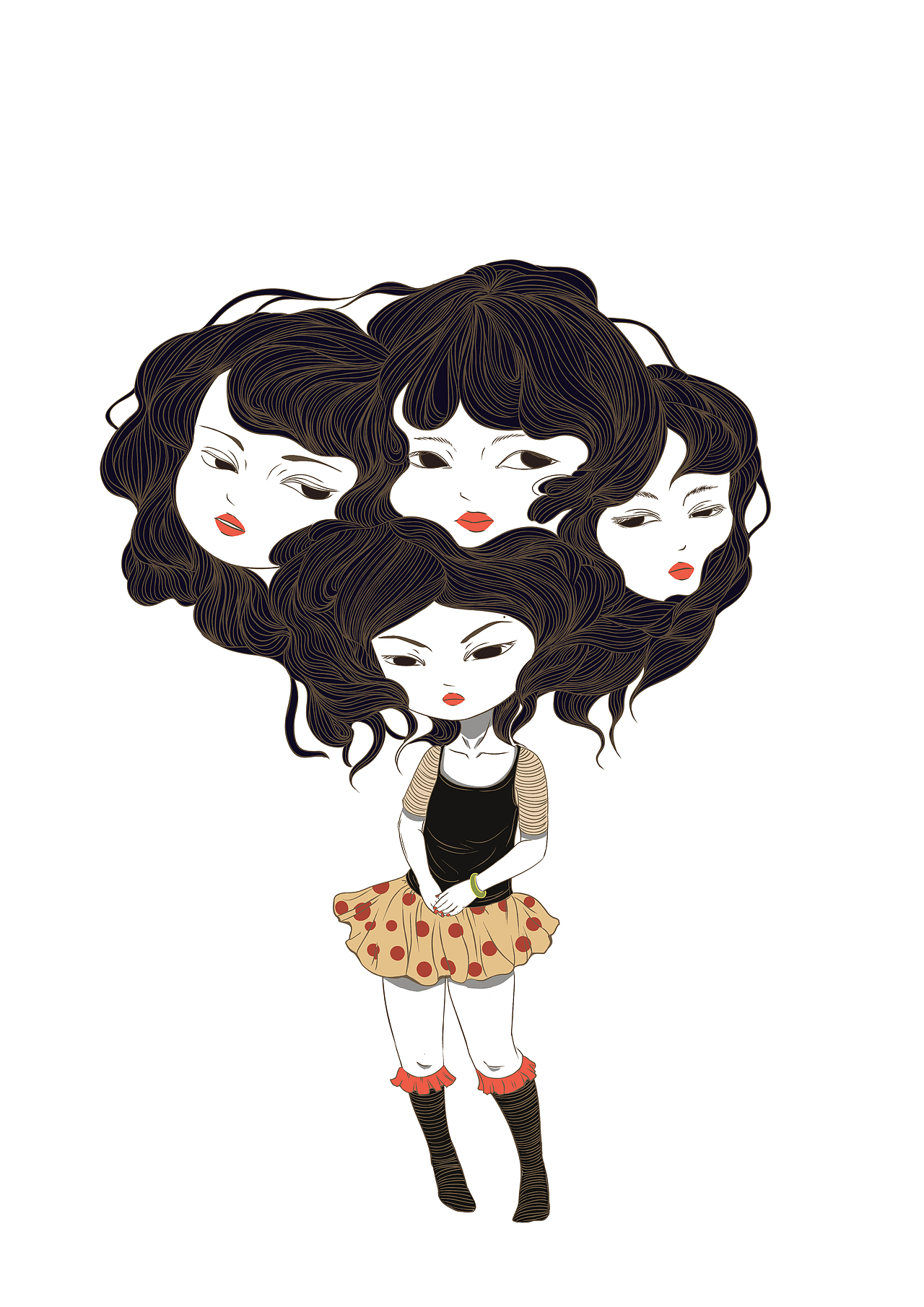 一个人拥有很多面。对不同的人会有不同的脸。但是这样让人很不舒服,想去寻找一个让自己舒服的脸,抛开其他的脸,就这样保持着这个性格走下去。