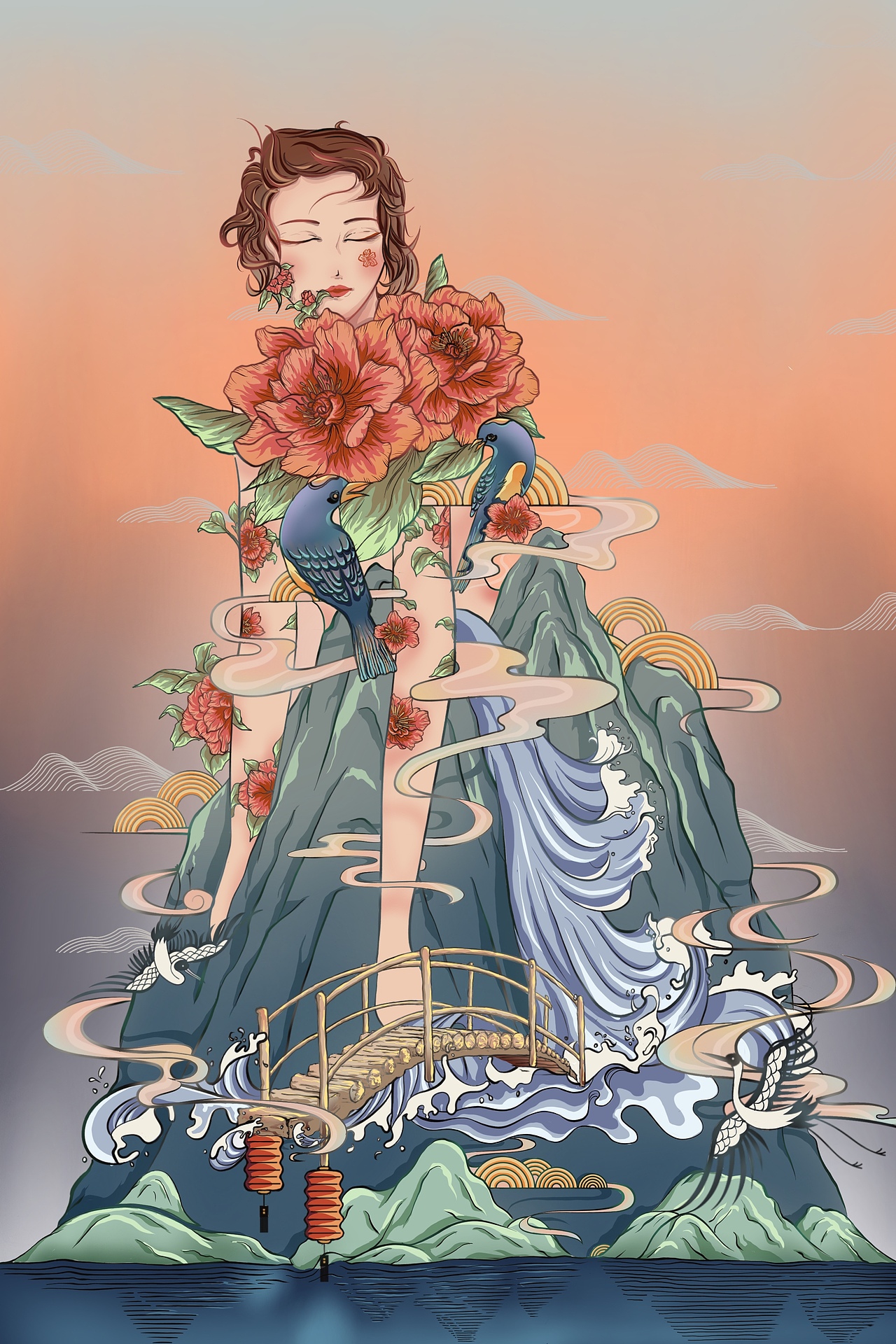 韵味东方（图ZMjk4MDMwMzE2） - 艺术插画 - 站酷设计师n南风南n原创素材 - 站酷ZCOOL