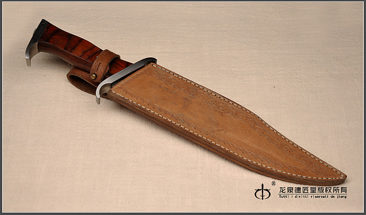 龙泉刀剑-兰博(三)大马士革复刻版(dj-6011)|手工艺|工艺品设计|德匠