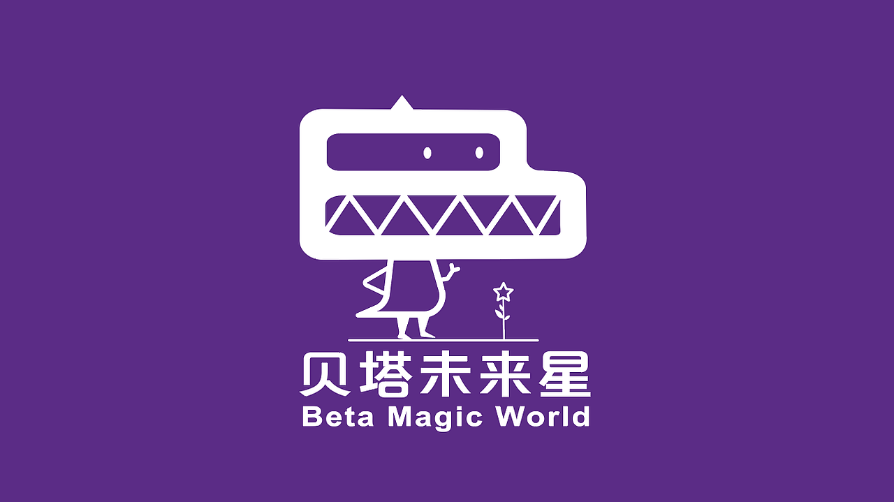 设计的贝塔未来星的logo基础部分及应用部分