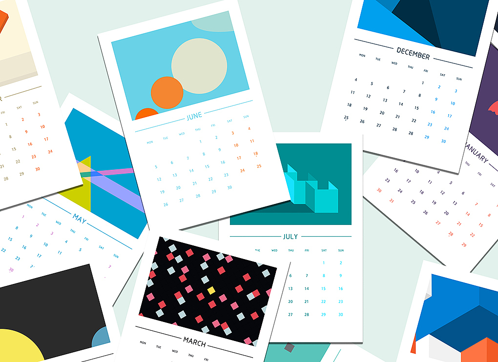 A Simple Geometry Calendar for 2017