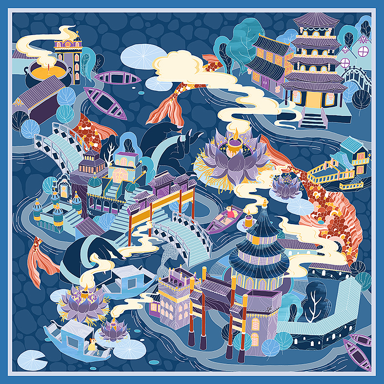 粉末都市（图ZNTE0NTkyMjA=） - 艺术插画 - 站酷设计师胡狐狸HuLi原创素材 - 站酷ZCOOL
