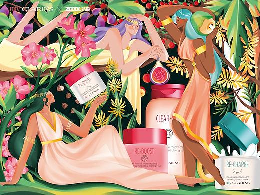 #my CLARINS尋找天然好食肌#美肌女神（個(gè)人主頁(yè)-ZNTk0MDMzMjA=） - 海報(bào) - 站酷設(shè)計(jì)師Quinn_Chen原創(chuàng)素材 - 站酷ZCOOL