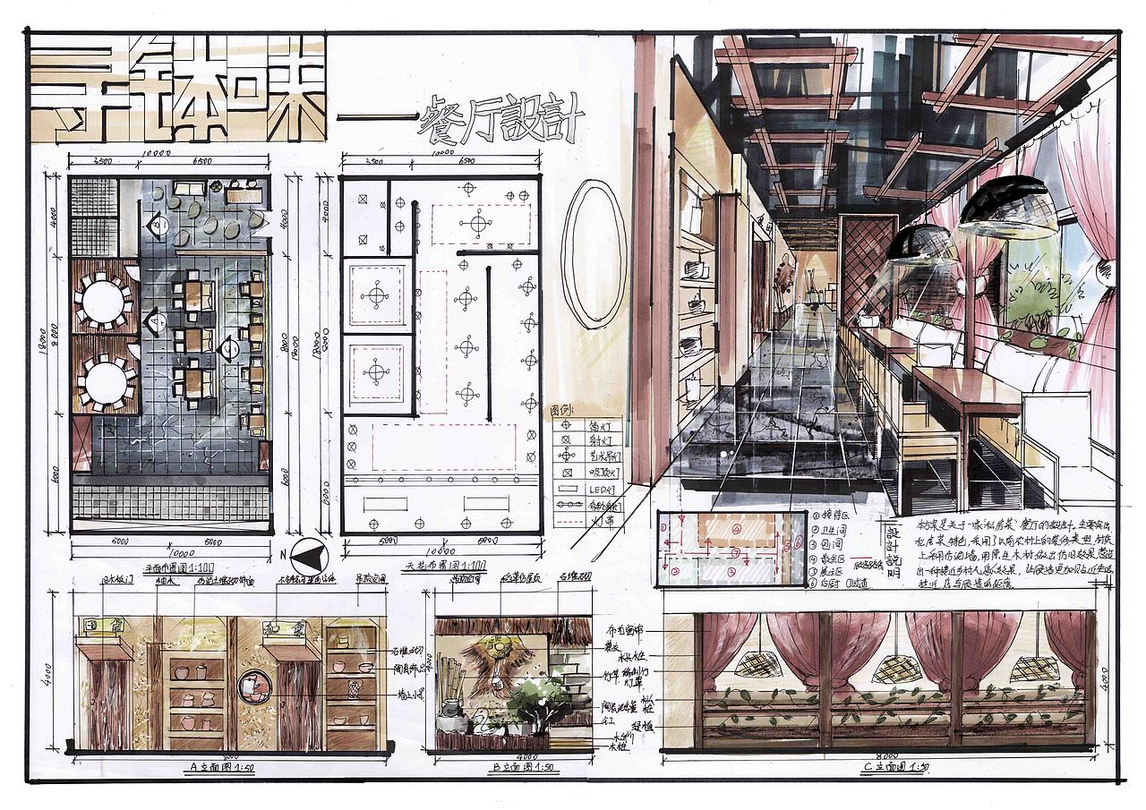 环艺设计手绘作品集（图ZMTg4ODQ0NjQ0） - 家装设计 - 站酷设计师设计师的历程原创素材 - 站酷ZCOOL