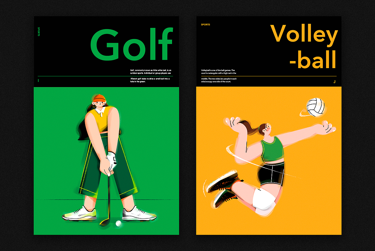 Sports Girl 人物插画（上）（图ZMjM1MTc4MTI0） - 创作习作 - 站酷设计师没有肚肚的杜杜原创素材 - 站酷ZCOOL