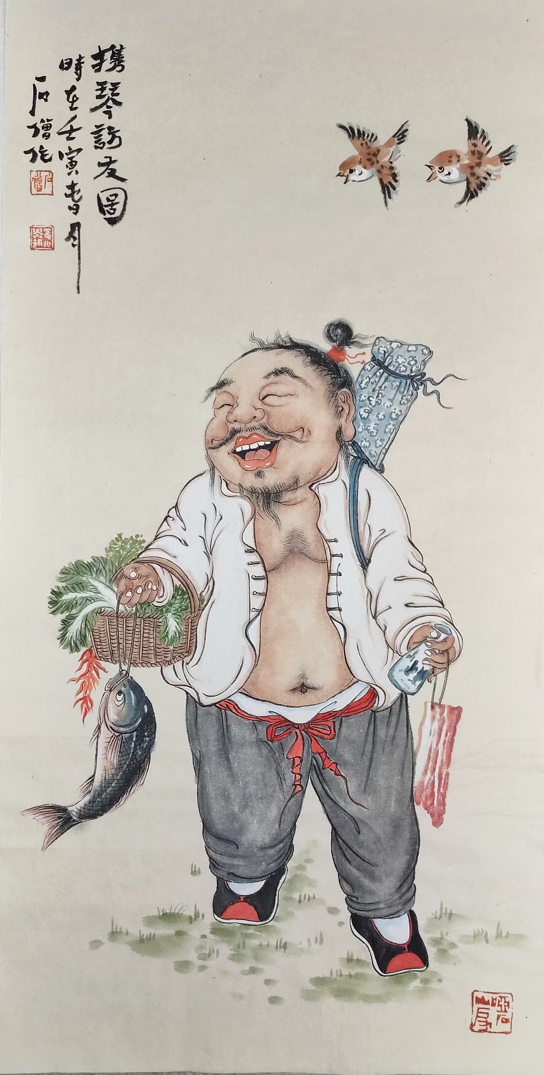 水墨人物画家石僧(姜兆兴)