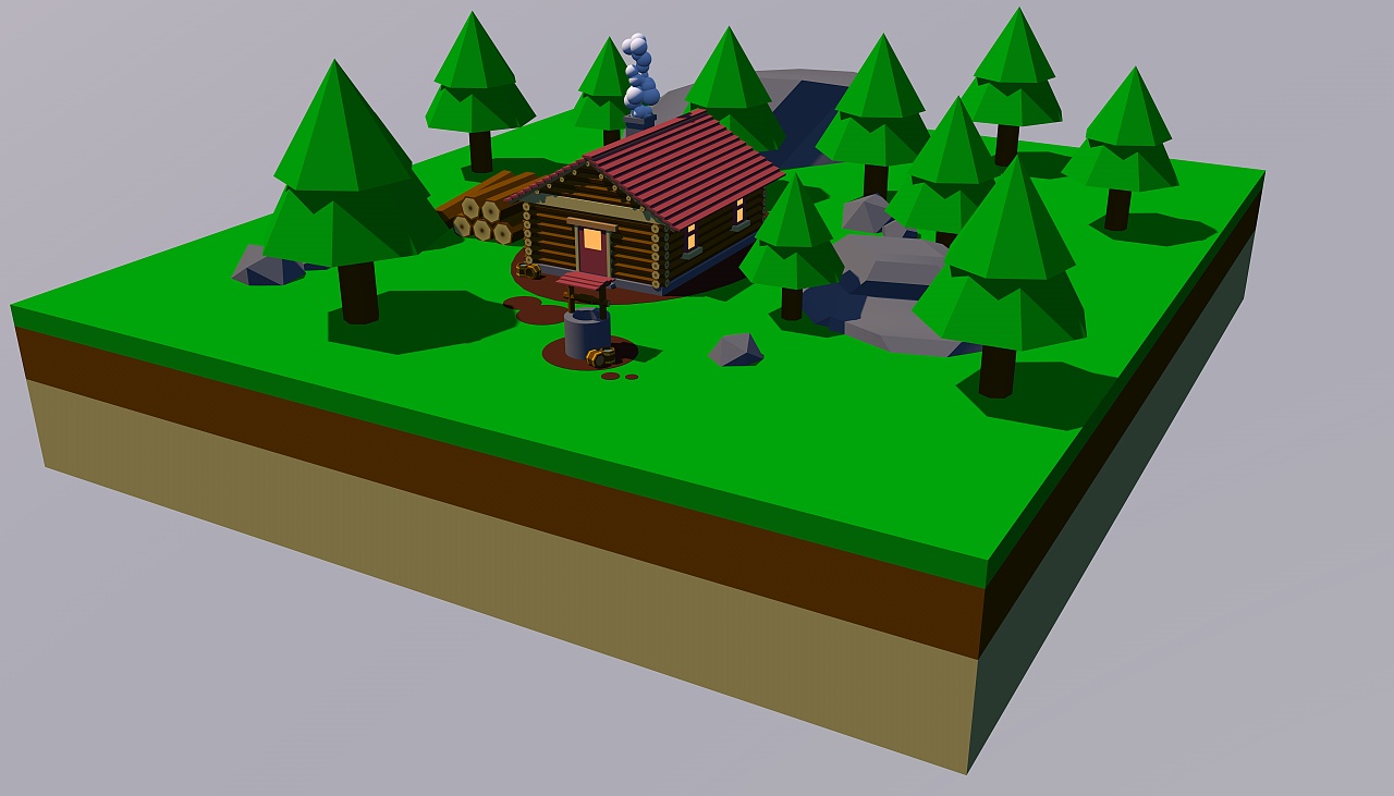 C4D小場景練習(xí)（圖ZMjA5MjQ1Njgw） - 場景 - 站酷設(shè)計師繪柴原創(chuàng)素材 - 站酷ZCOOL