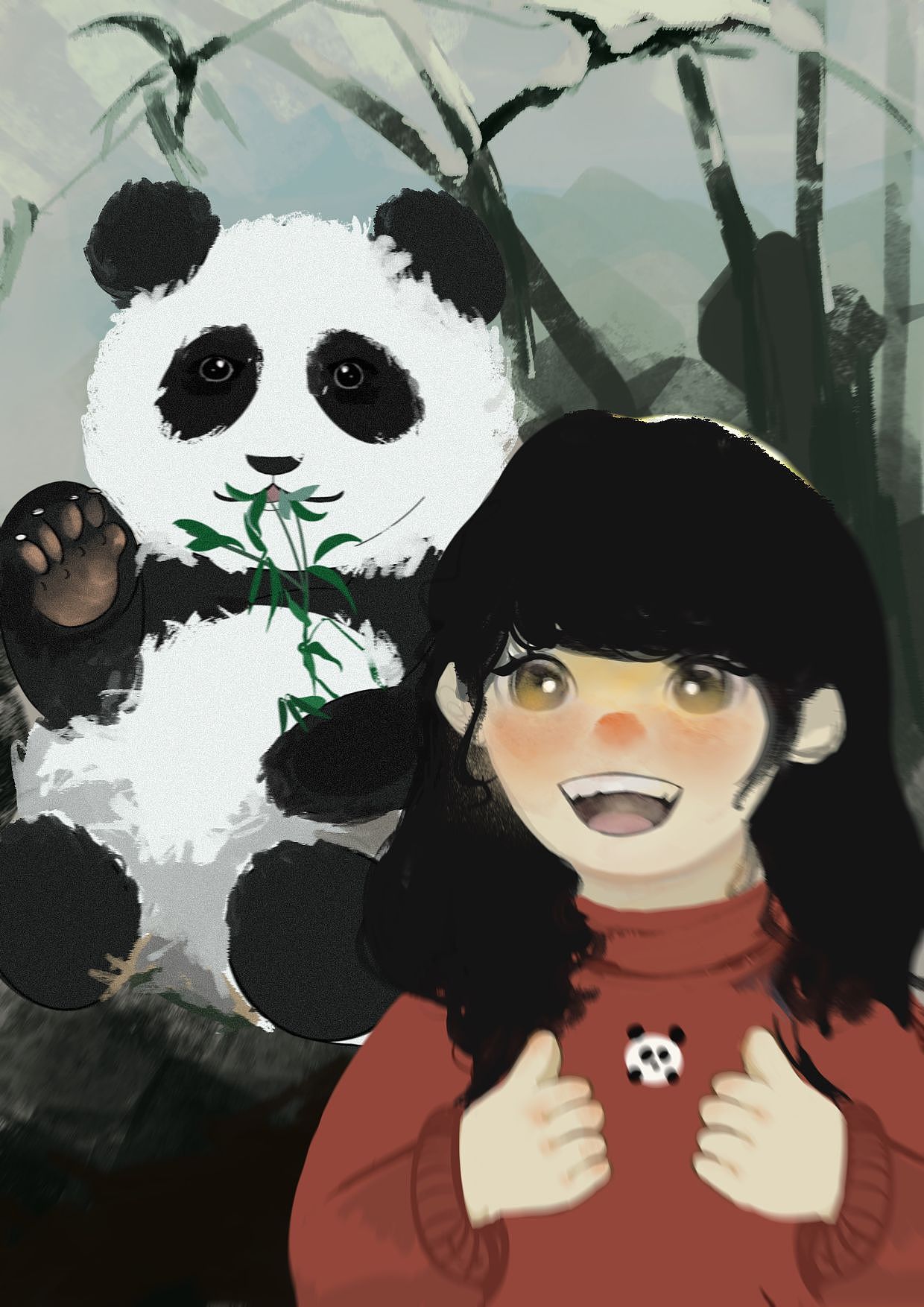憨憨的大熊猫（图ZMzUxNjY2MzU2） - 其他 - 站酷设计师粉药水原创素材 - 站酷ZCOOL