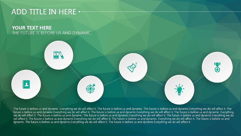 宅寂系列:动态微立体LOW POLY低面多边形PPT模板