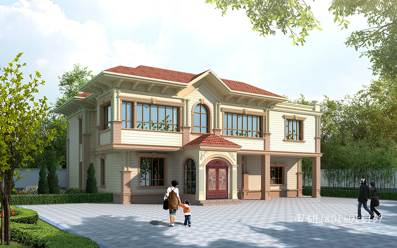 别墅外观透视（图ZMjg5MDQ2NjQw） - 景观设计 - 站酷设计师十七171原创素材 - 站酷ZCOOL