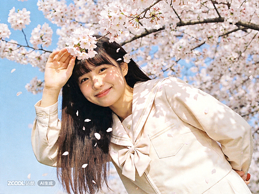 春日樱花少女写真照（首页-ZMTMxODQ=） - - - 站酷设计师七月传媒工作室原创素材 - 站酷ZCOOL