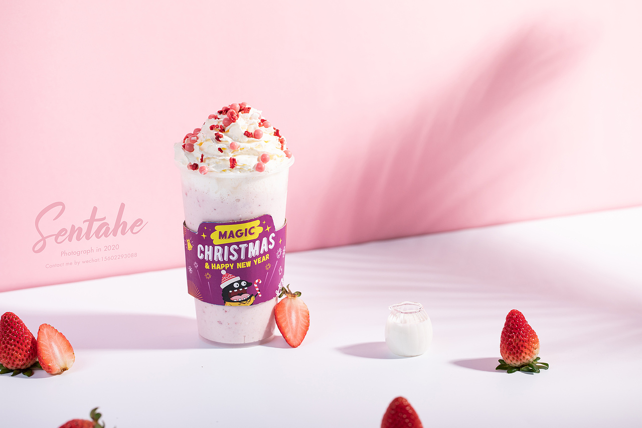 茶饮拍摄 | 粉色少女心的奶茶们