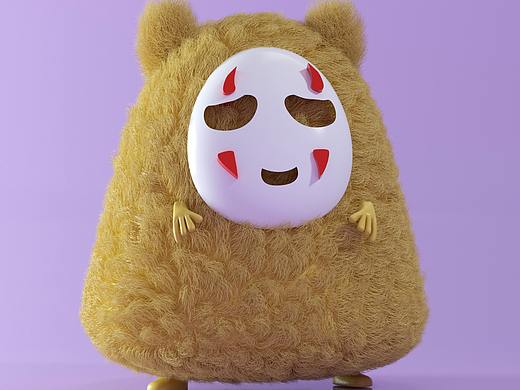 无脸毛绒小怪兽