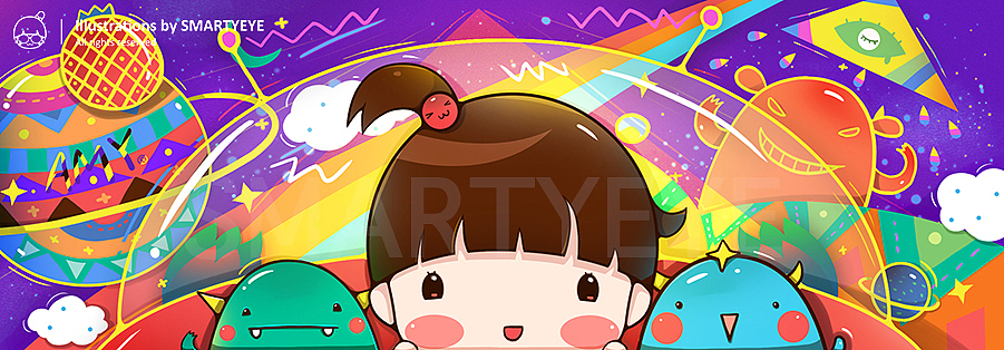 卡通形象设计－萌妹（图ZMTAyNDIyNzY=） - 商业插画 - 站酷设计师smartyeye原创素材 - 站酷ZCOOL