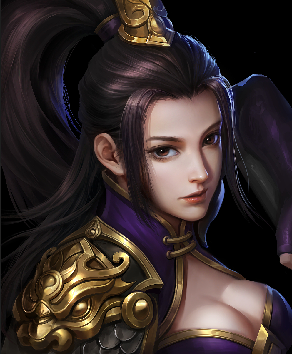 原创作品插画游戏原画头像三国写实头像三月姣包装参考&包装插画创意