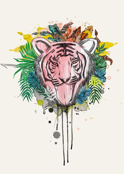 Hitiger (炭笔水彩画)（图ZMTIyMTM4MTE2） - 绘画 - 站酷设计师lilyzou原创素材 - 站酷ZCOOL