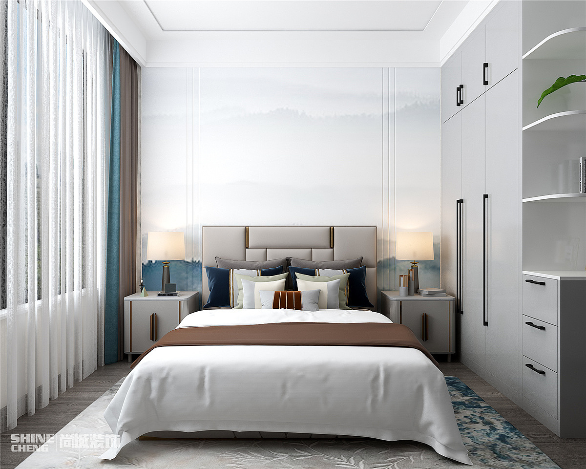 泰安金科桃花源230㎡新中式风格装修设计效果图案例（图ZMjU3Njc5NTc2） - 家装设计 - 站酷设计师泰安尚城装饰原创素材 - 站酷ZCOOL