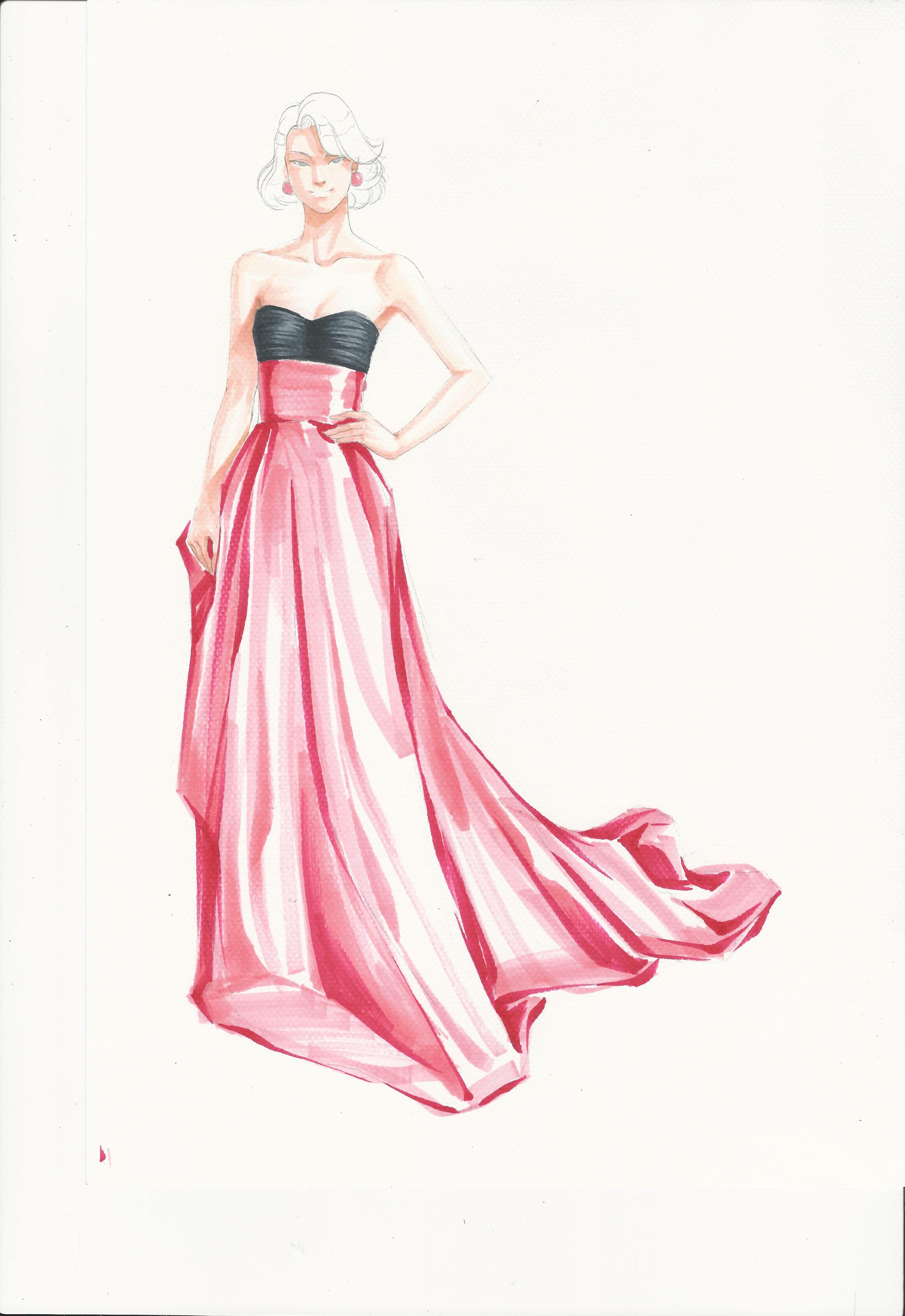 服装设计手绘表现效果图,解决服装设计手绘难题