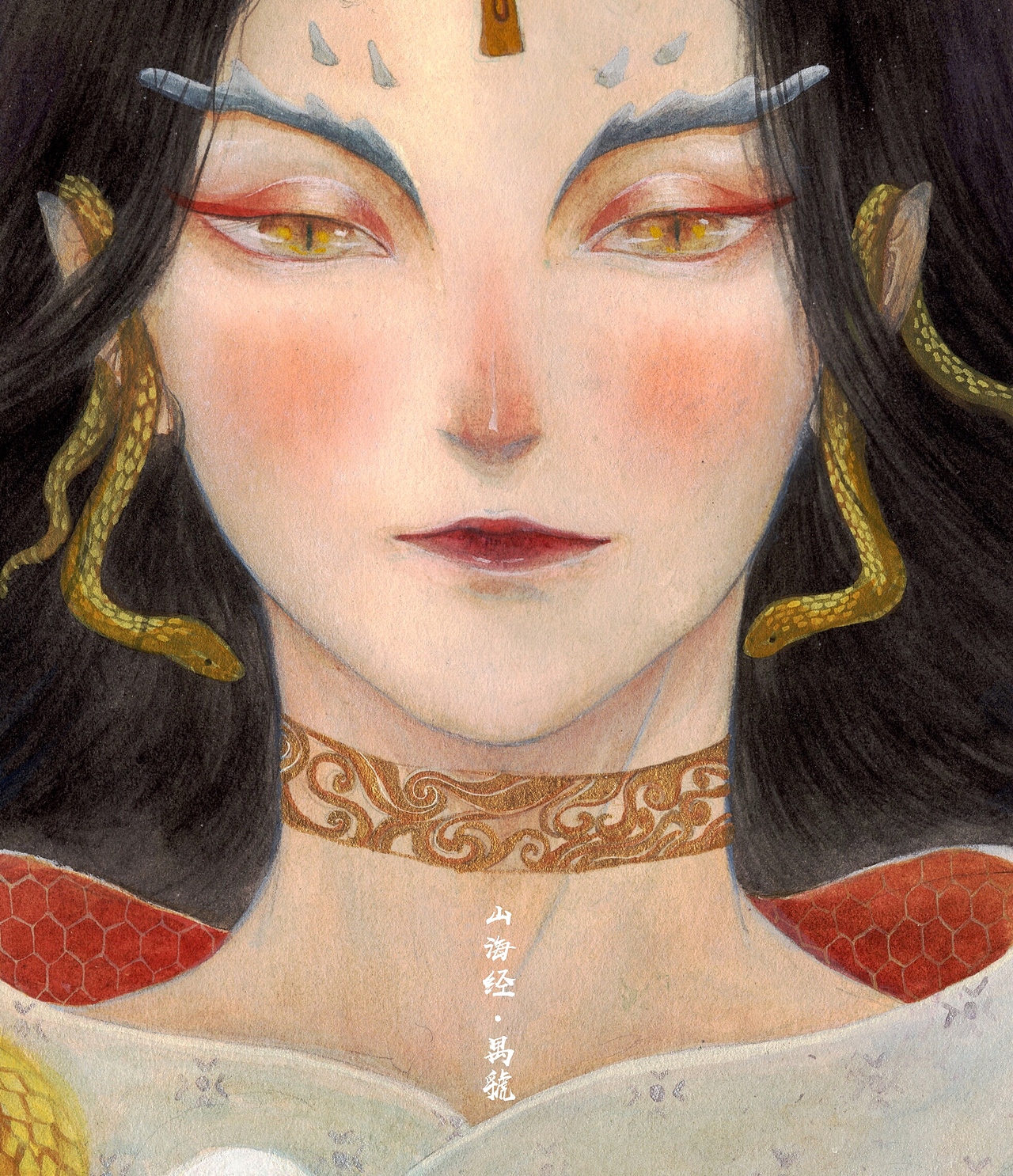 《山海经》系列之禺虢与禺京（图ZMTg1NzYzMTg4） - 商业插画 - 站酷设计师鹿溟山原创素材 - 站酷ZCOOL