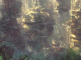 #AI创作实验室#钢铁丛林，金属，未来科幻，鹿