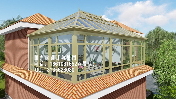 D0800别墅阳光房设计效果图（幅）