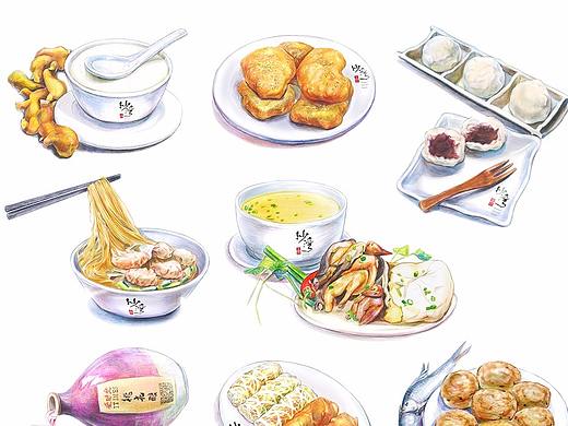 【商业插画】沙湾古镇美食地图
