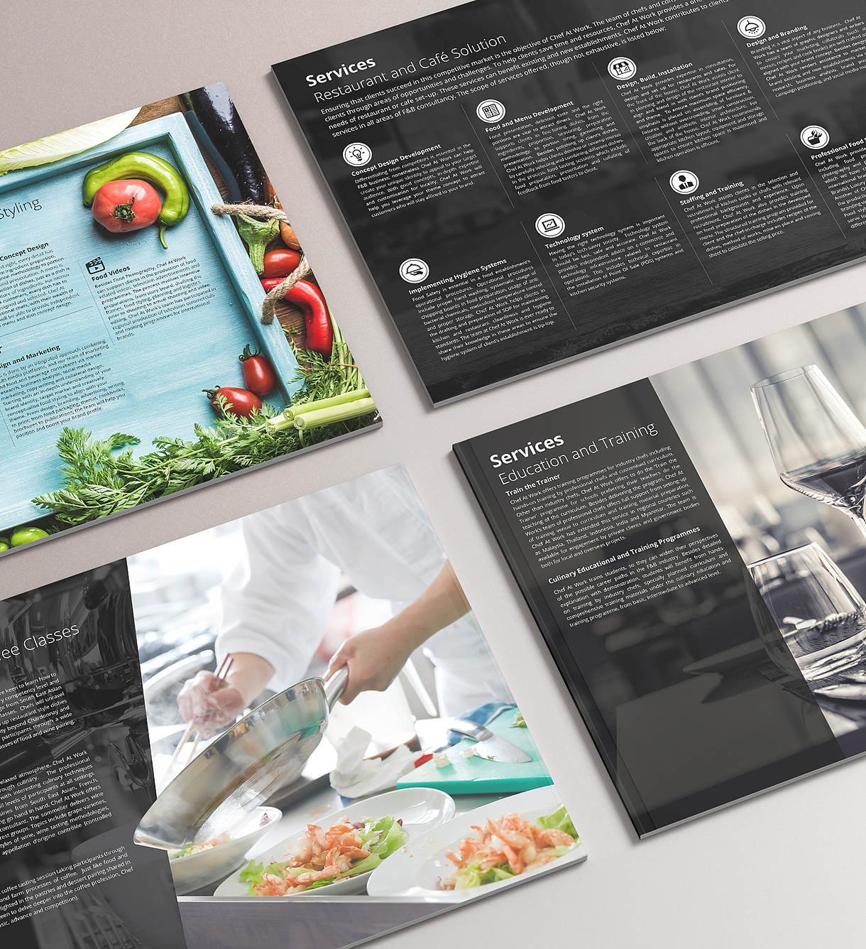 Chefatwork tri-fold brochure landscape（图ZNTc4NDEwMDQ=） - 书籍/画册 - 站酷设计师rayzong原创素材 - 站酷ZCOOL