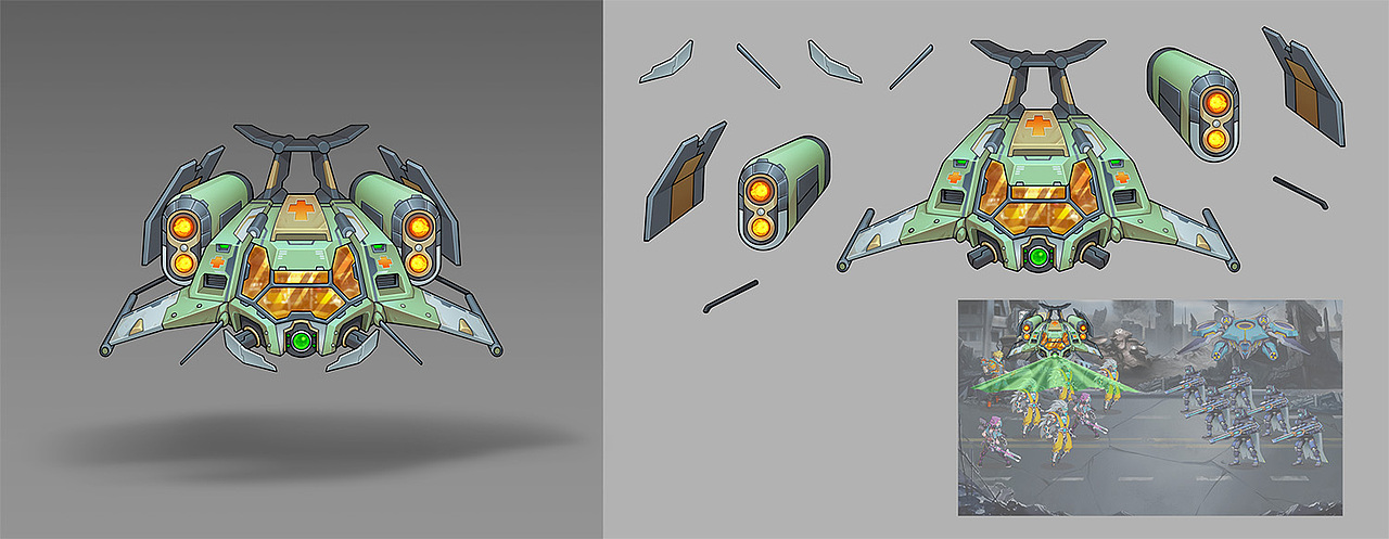 賽博朋克風(fēng)手游項(xiàng)目-機(jī)械援護(hù)載具（圖ZMzY4OTE1ODgw） - 概念設(shè)定 - 站酷設(shè)計(jì)師uncleben原創(chuàng)素材 - 站酷ZCOOL