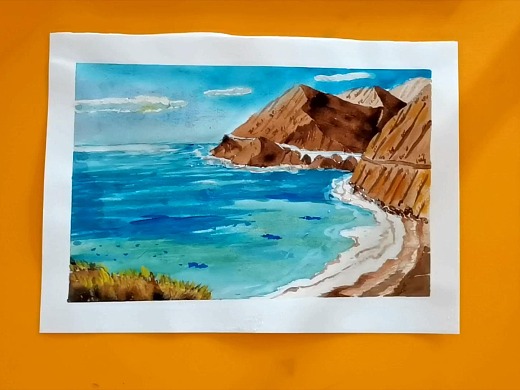 水彩画如何画海边风景