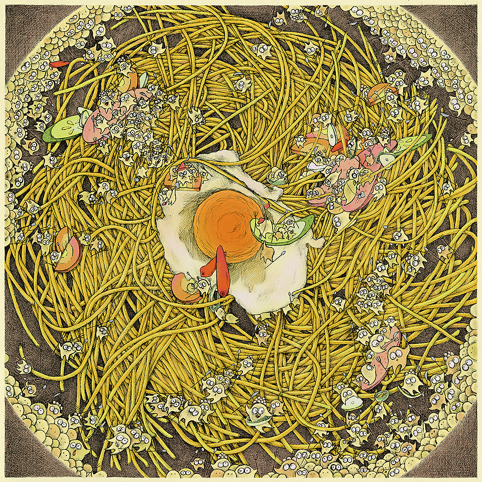 那天早晨，我把太阳煮了-早安鸡蛋面（图ZMTgwNjgxOTEy） - 创作习作 - 站酷设计师尚下_画画人原创素材 - 站酷ZCOOL