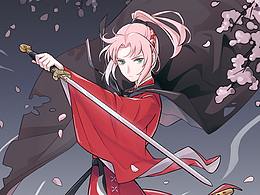 春野櫻同人——《若問鳳野》曲繪