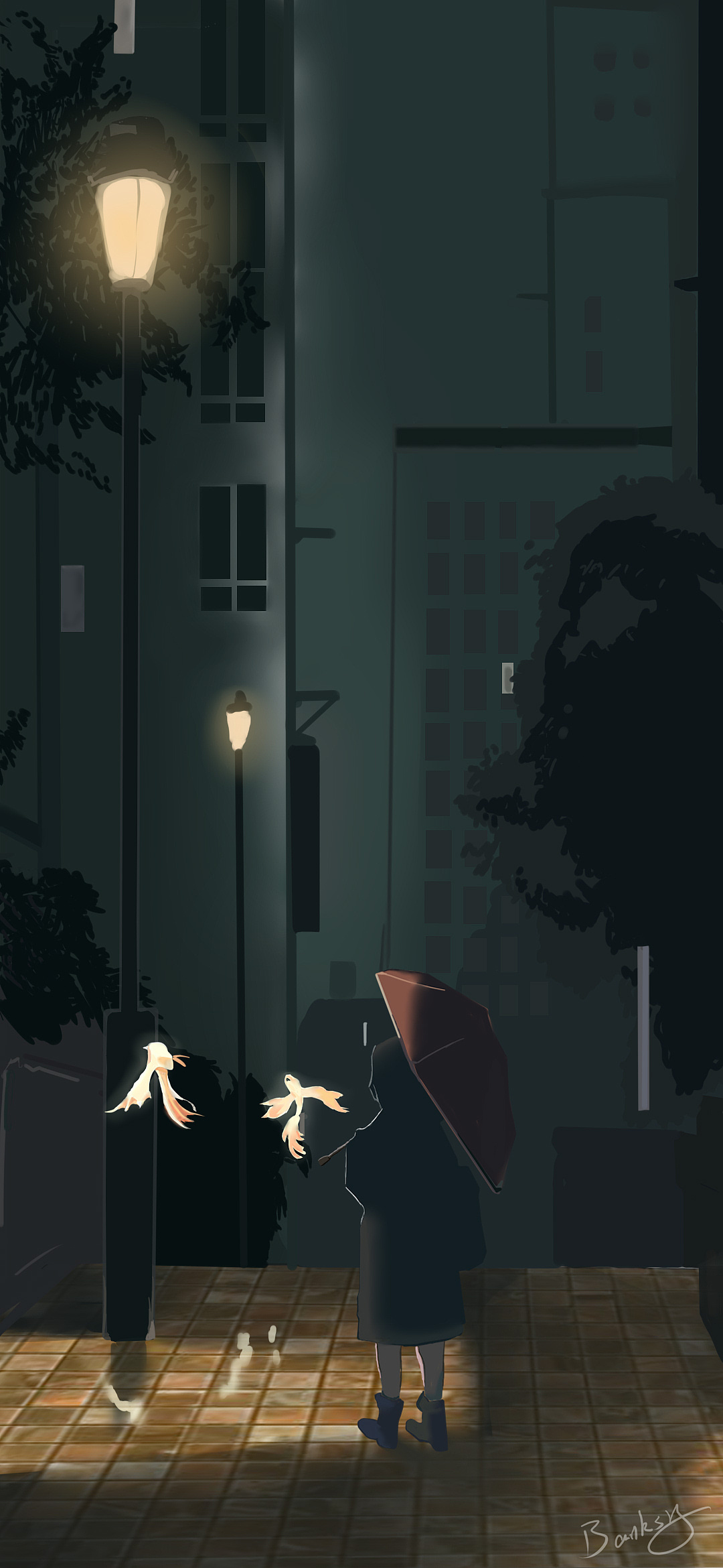 雨夜（图ZMTg1NTMyODY0） - 艺术插画 - 站酷设计师土豆的做法大全原创素材 - 站酷ZCOOL
