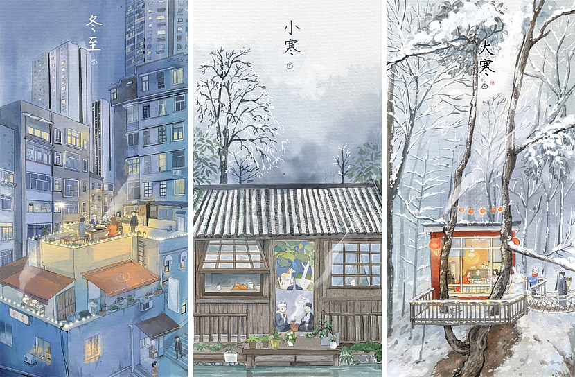 小世界里的24节气，年终作品总结（图ZMzI4MjM2NTY4） - 绘本 - 站酷设计师miao9原创素材 - 站酷ZCOOL