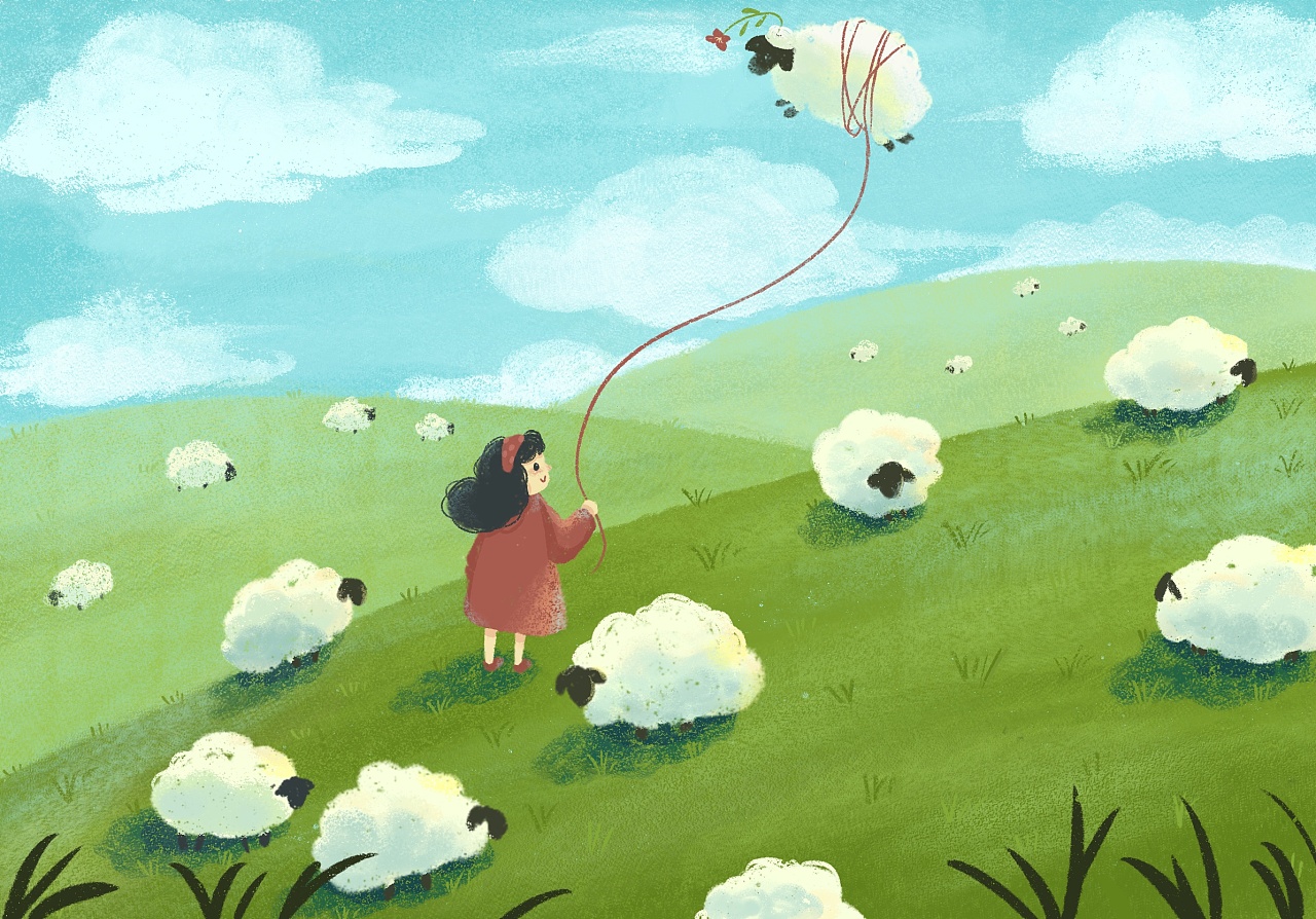 放羊呀|插画|儿童插画|田螺大王 - 原创作品 - 站酷 (zcool)