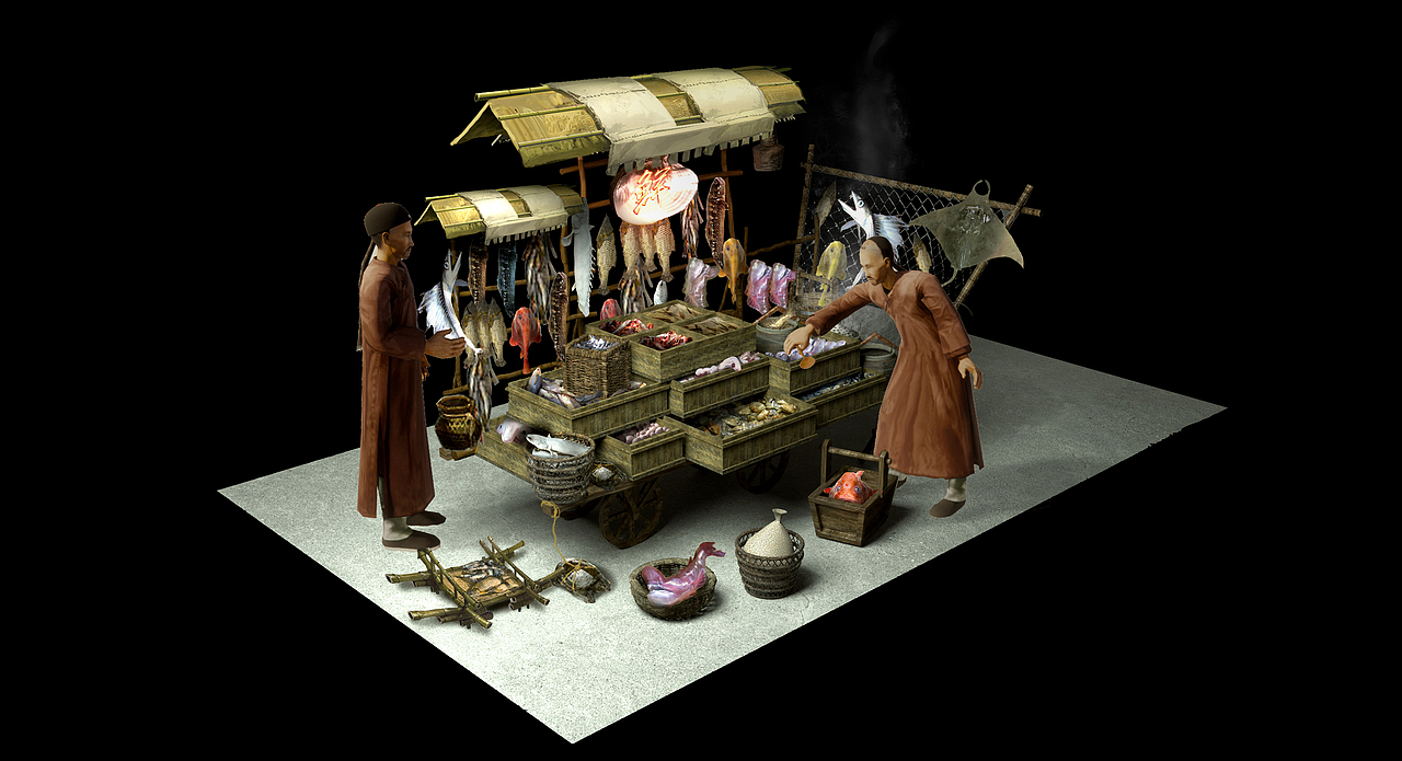 沉浸式体验项目，城市集市-江湖，古装摊位店铺设计（图ZMjg0MzU5OTAw） - 商业空间设计 - 站酷设计师徐钦xuqin原创素材 - 站酷ZCOOL