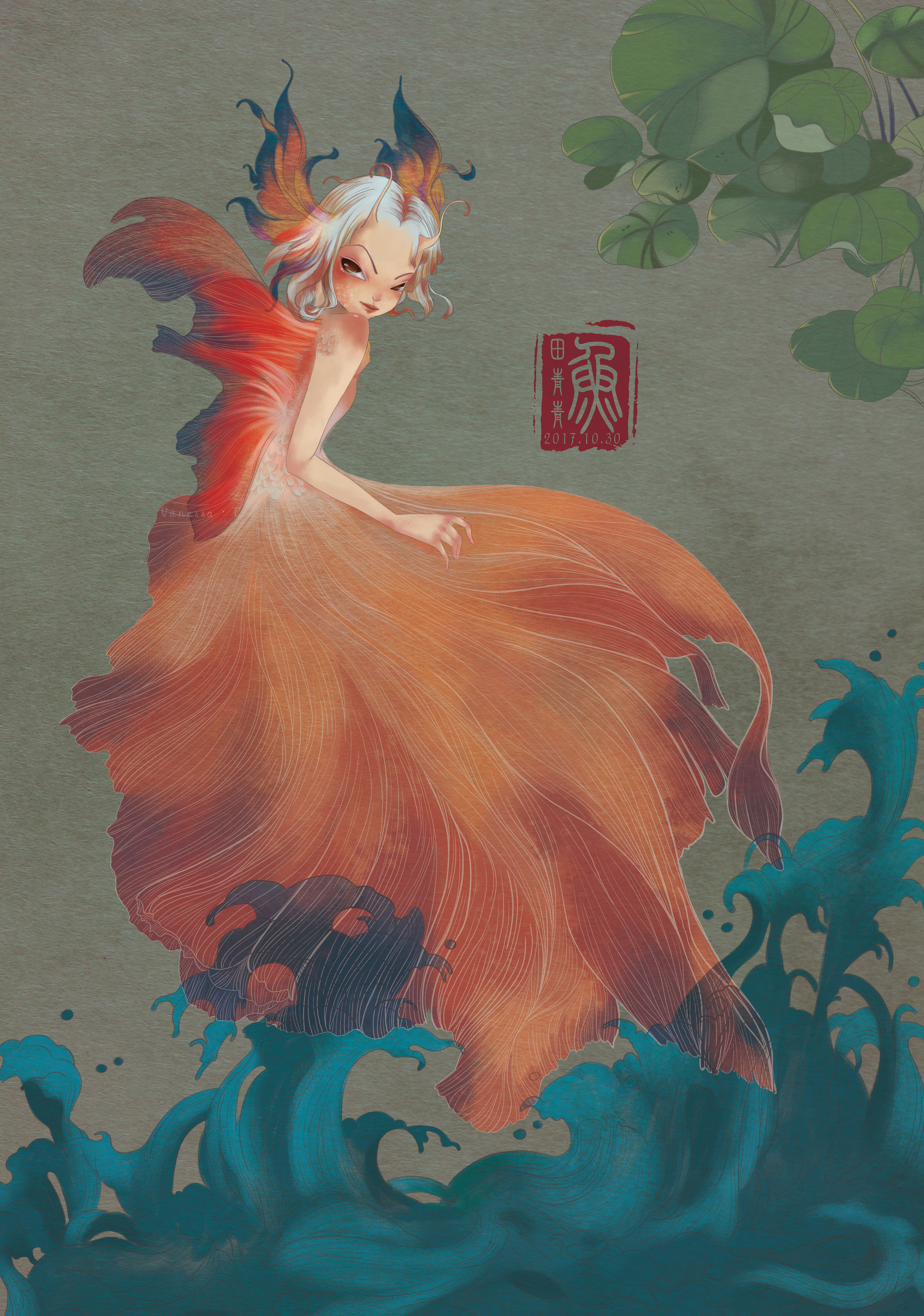 戯鱼|插画|插画习作|丶左小左 - 原创作品 - 站酷 (zcool)