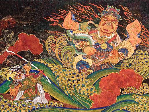 20年-岩彩 画《广目天王》的绘制过程