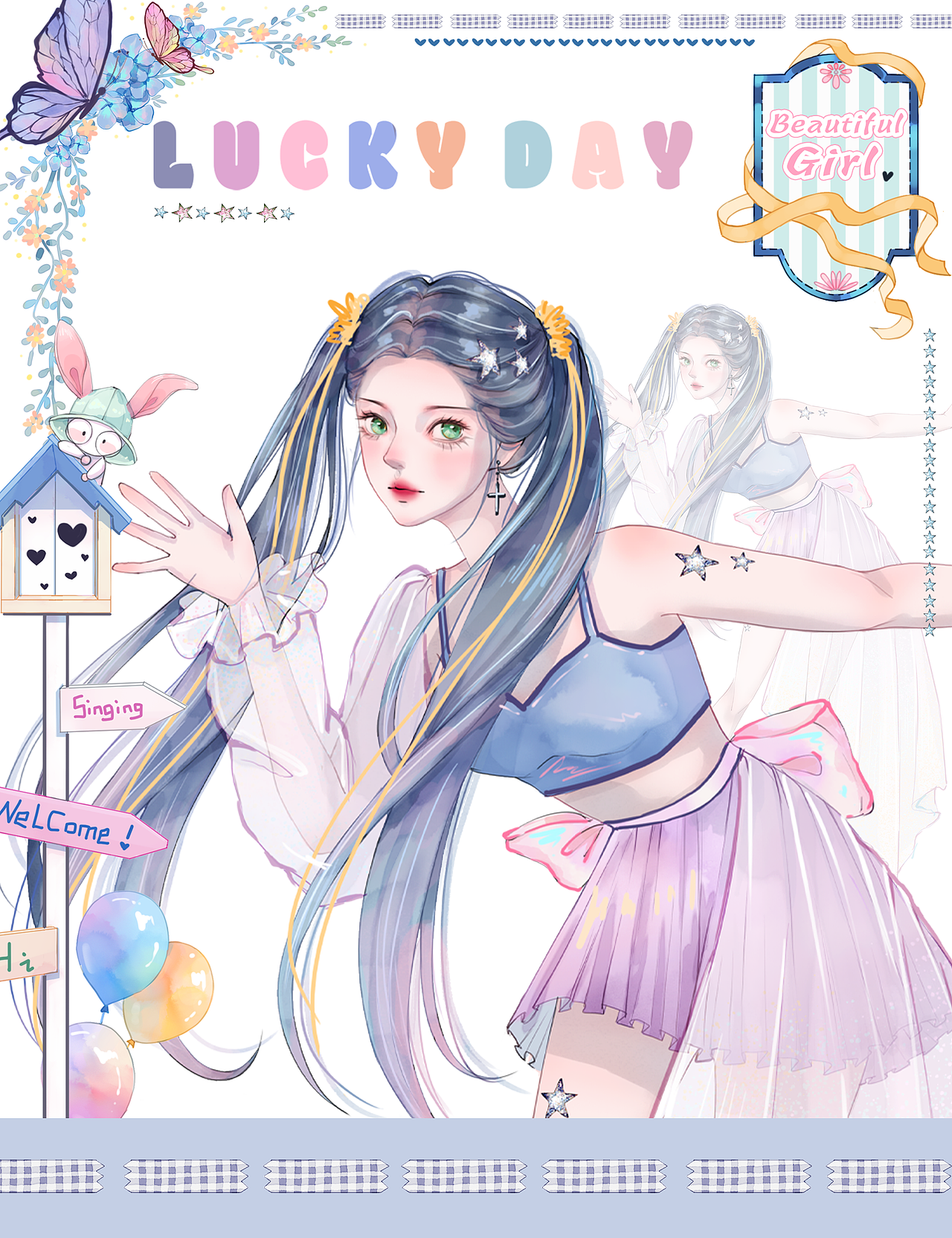 是胶带稿稿（图ZMzc4MzI5ODU2） - 商业插画 - 站酷设计师Milky牛奶在画画原创素材 - 站酷ZCOOL