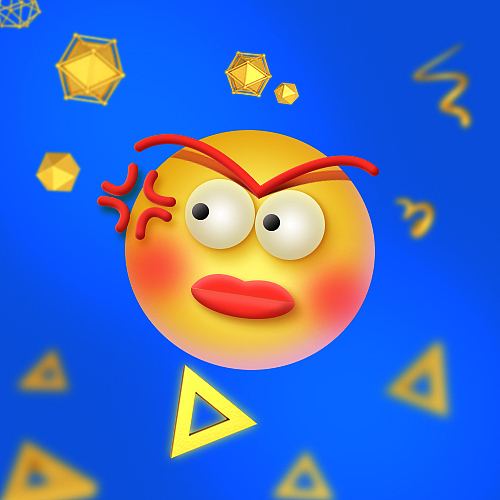 PS可爱搞怪3D立体表情包!