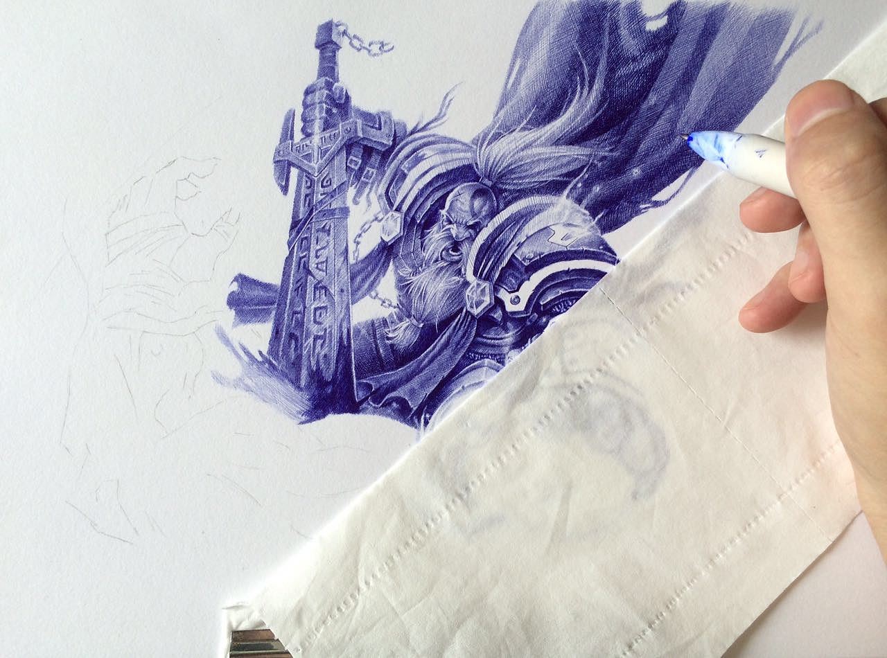 魔兽争霸系列等Y_Lovely圆珠笔手绘