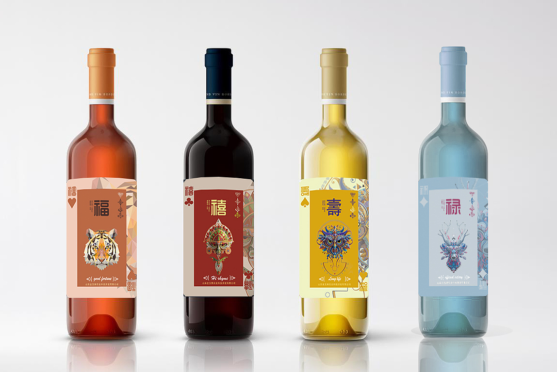 福祿壽喜套裝酒-包裝設(shè)計(jì)（圖ZMjA1NjU1OTQ0） - 包裝 - 站酷設(shè)計(jì)師安迪家的品牌設(shè)計(jì)原創(chuàng)素材 - 站酷ZCOOL
